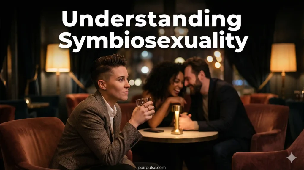 diverse couple is laughing and sharing an intimate, magnetic moment