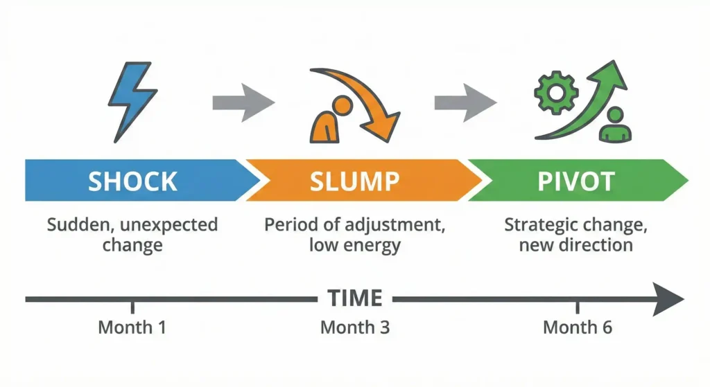 The emotional stages of job loss and career transition timeline