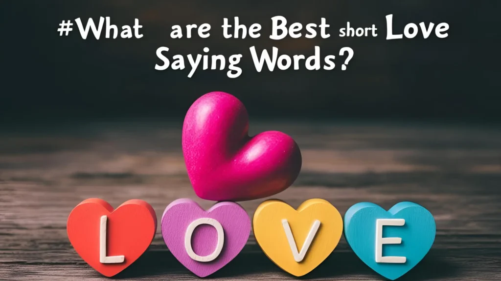 Short Love Saying Words