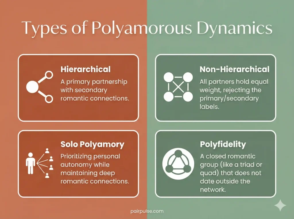 Types of Polyamorous Dynamics