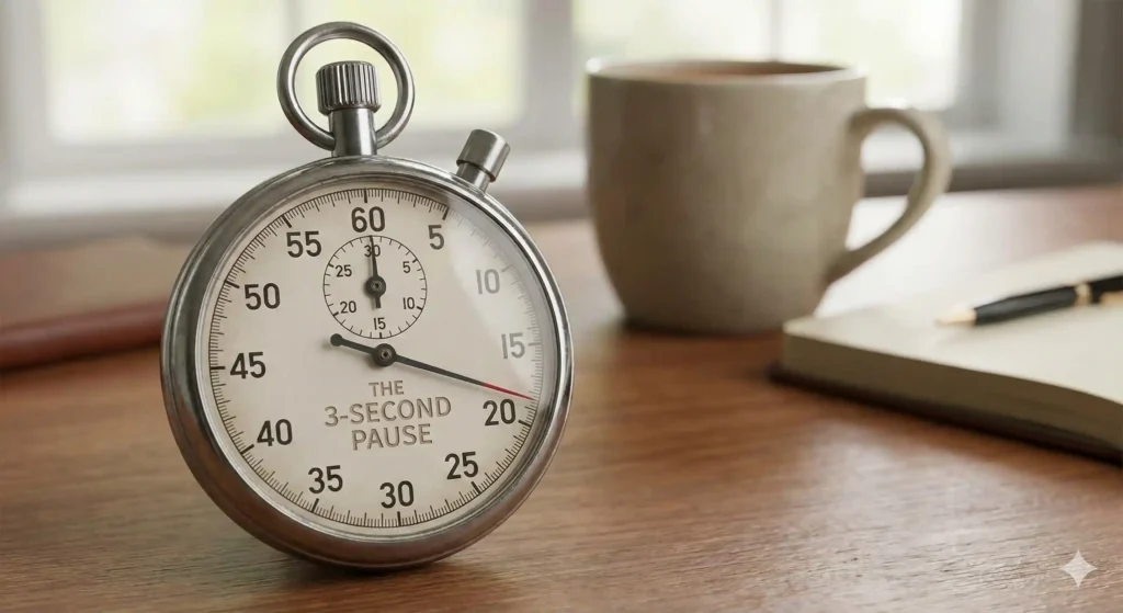 Using the 3-second pause technique to stop relationship conflict