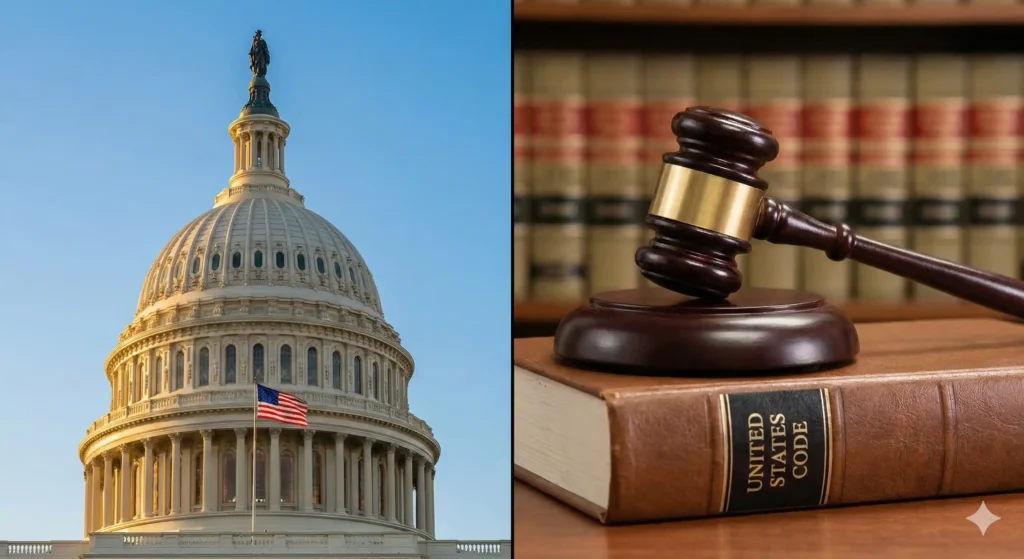 US Capitol building and legal gavel representing the Federal Forced Marriage Prevention Act 2025